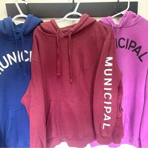 Men's Hoodie - Blue, Red, and Purple